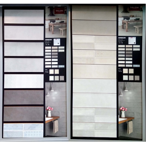 AZULEJO P.R. OMNIUM MINIBORDER 20x60 CENIZA SALONI