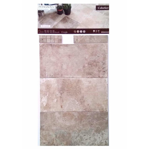 PAVIMENTO PORC.ESM. PETRANOVA 45x90 BEIGE "GRIP" CK.
