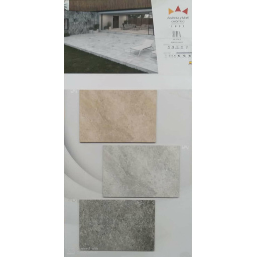 AZULEJO PORC.ESM. SIMA GRIS 39X58,5 AZULINDUS