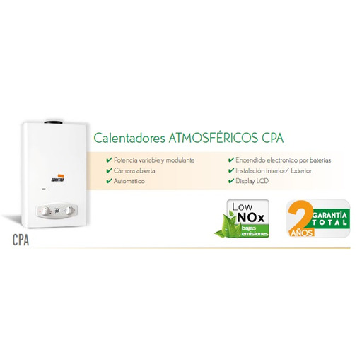 Calentador de gas atmosférico Low NOx CPA-S 11 b (butano/propano)