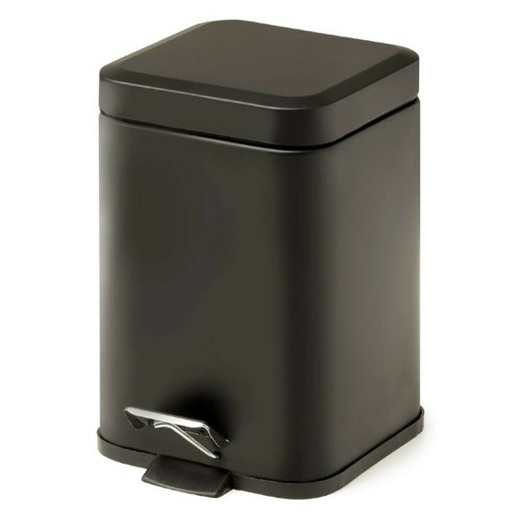 ARGENTA PAPELERA CUADRADA NEGRA C/PEDAL 3L220914 GEDY