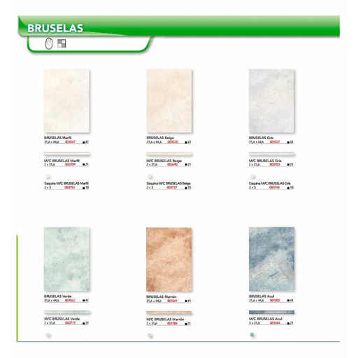 AZULEJO BRUSELAS 31x45 MARFIL T/46 C/Z CK.